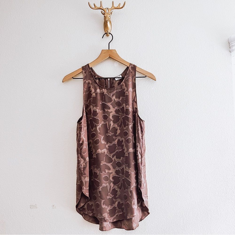 Wilfred women's Brown Silk Blend Sleeveless Blouse Size Medium